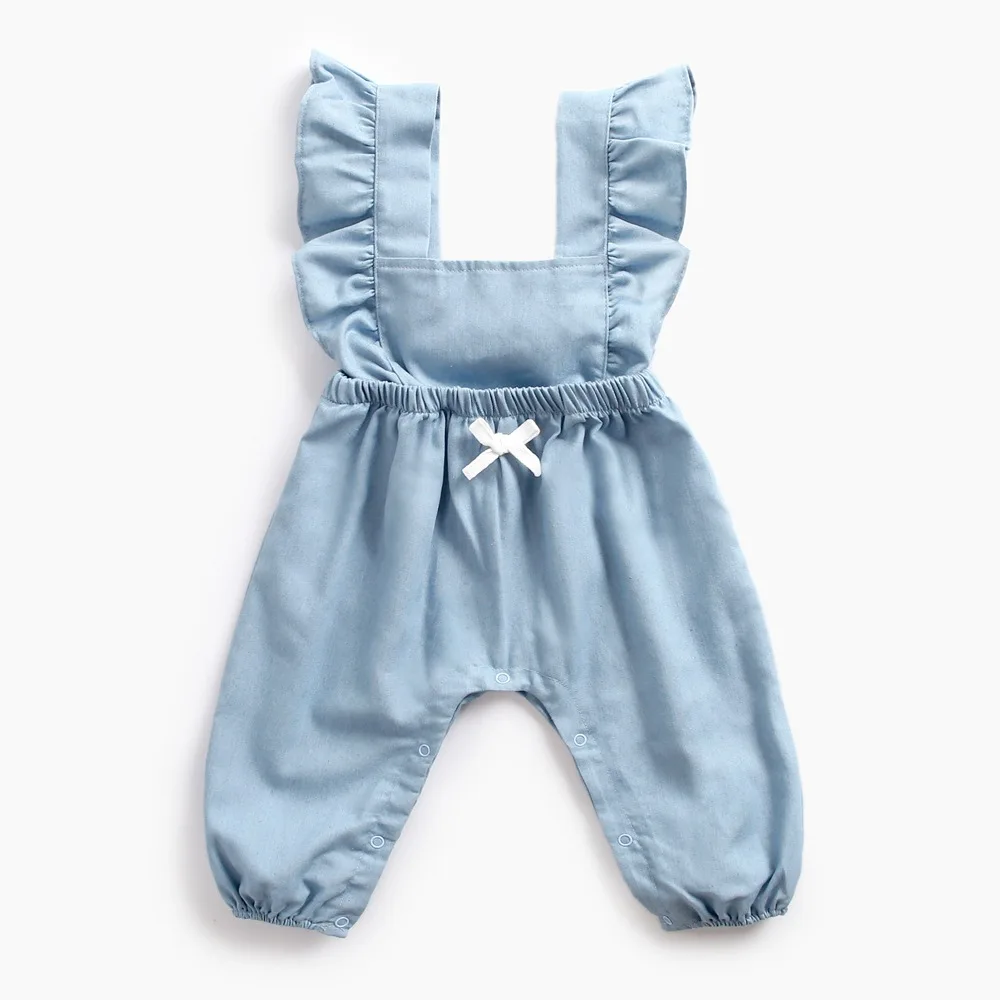newborn denim romper