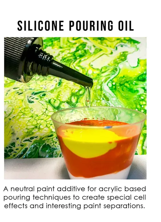 Acrylic Pour Paint Oil Flow Art Medium Oil Paintings Art Silicone Oil