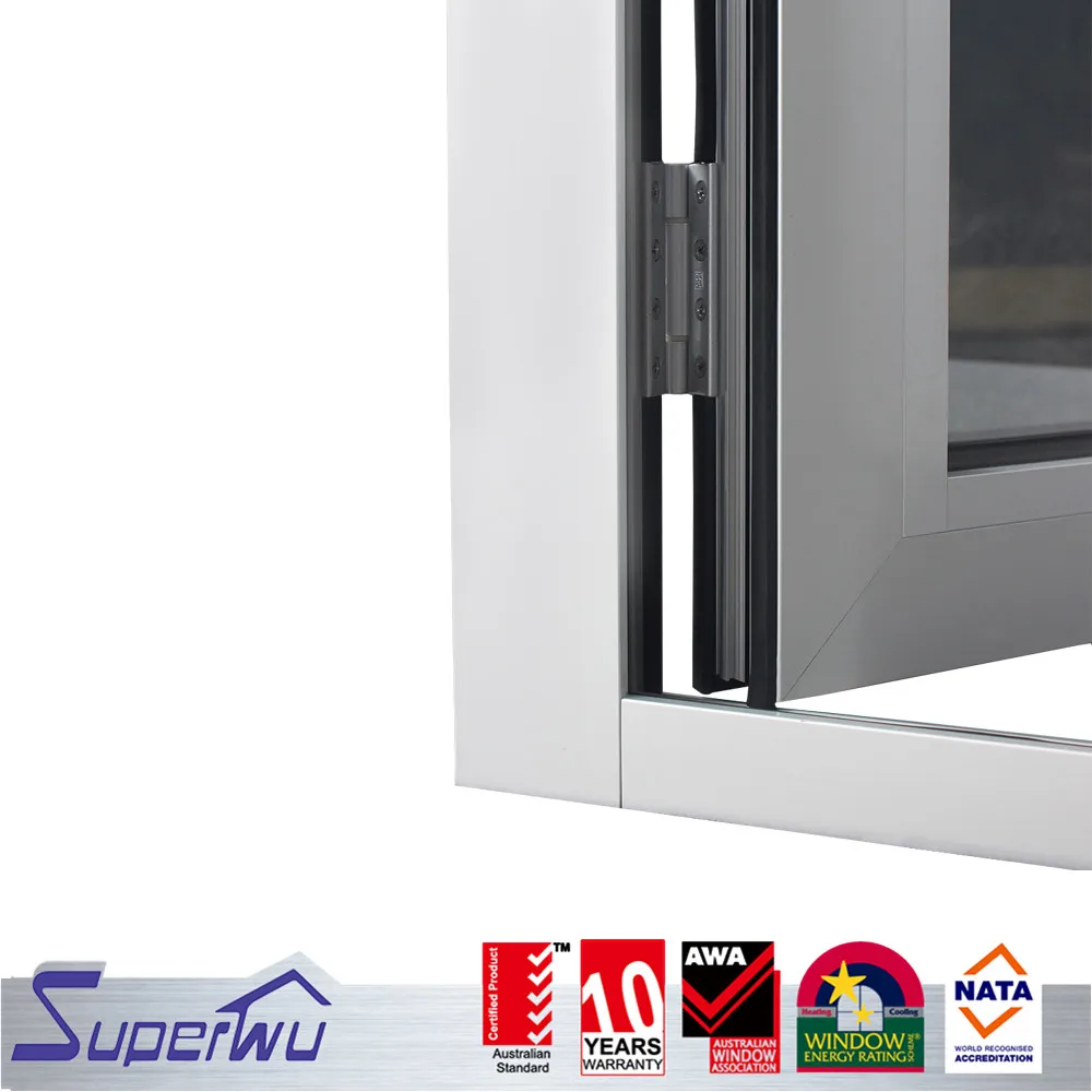 Double Tempered Glass Aluminum Folding Door for residential house windows and doors