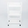 High quality white metal kitchen bathroom storage shelves trolleys