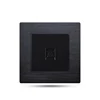 FIKO single TEL telephone fixed line company special plane office black aluminum wire drawing on the wall switch and socket