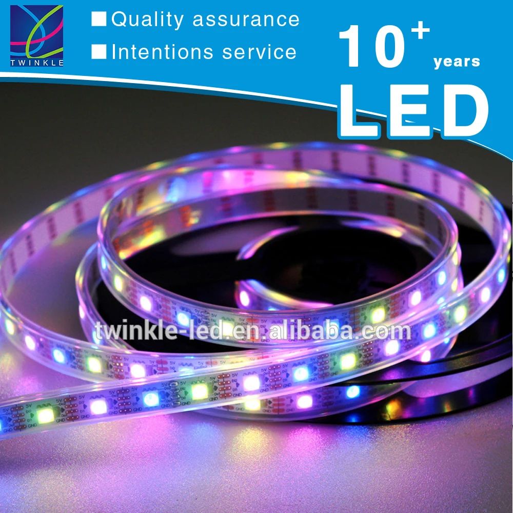 100m Rainbow Color Cct 12v 24v Dmx Ws2812b Ws2813 Small 60d Smd Programmable 5050 Addressable Rgbww Rgbw Rgb Led Light Strip