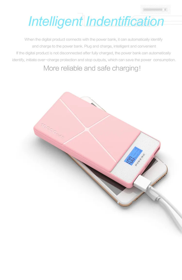 Pineng original factory full capacity 10000mAh power bank for cell phone - ANKUX.COM