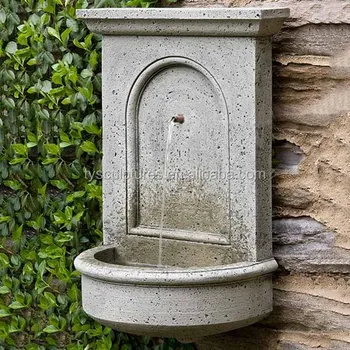 Stone Yard Water Feature Art Limestone Outdoor Decor Wall Hanging