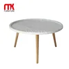 Hot Selling White/black Italian Carrara Marble Top Oak Base Tray Coffee Table , End Table , Living Room Furniture