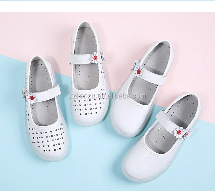 2019 Summer Nurse's Shoe Lady Leather Shoe Low Heel Lz1199 Buy High