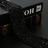 Pujiang factory wholesale crystal 4mm black flat beads handmade beaded jewelry