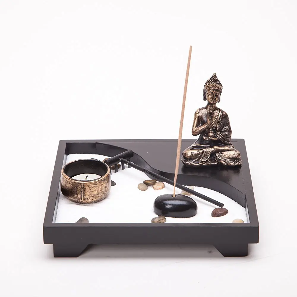 Buy Chinese Zen Garden Buddha Sand Table Incense Burner Lotus Tea light