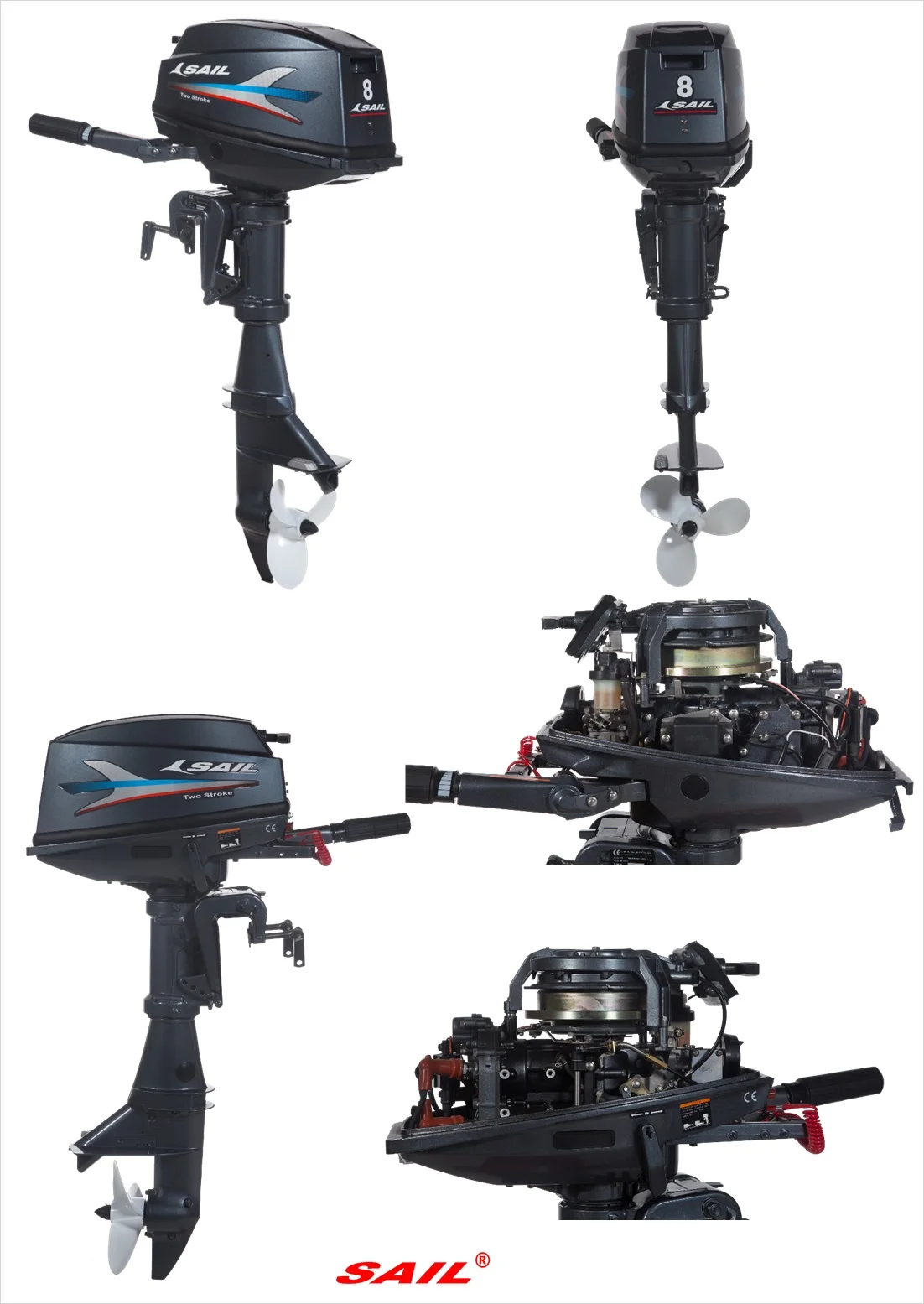 Sail Boat Outboard Motor 8hp/9.9hp/15hp/18hp/20hp/25hp/30hp/40hp - Buy ...