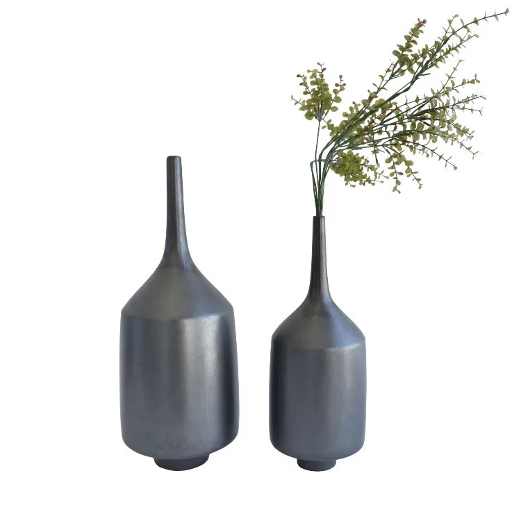 Luxury frosted surface antique wedding decoration ceramic flowers vases home decor flower vase.JPG