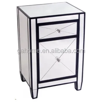 Modern Style 2 Drawer Silver Mirror Nightstand Bedside Table Side Gl Tables Modern Style 2 Drawer Silver Mirror Nightstand Bedside Table Side Gl Tables