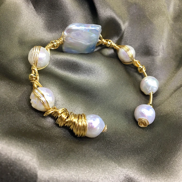 Handmade Baroque Pearl Bracelet - Buy Baroque Pearl Bracelet,Handmade ...