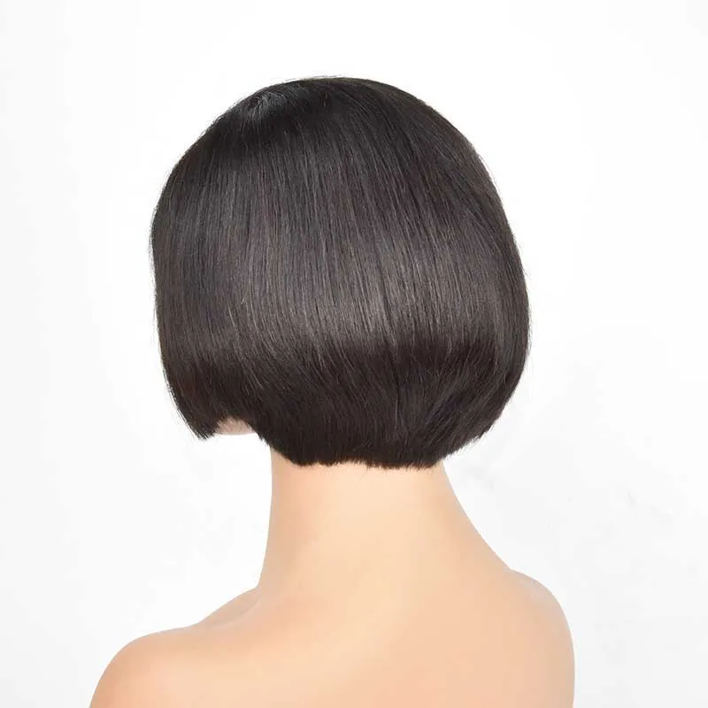 新款不规则形状短假发雷米印度头发人发前蕾丝 bob 假发为黑人女性