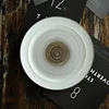 Round shape spiral pattern cheap home goods ceramic plates / porcelain plate sets for restaurant