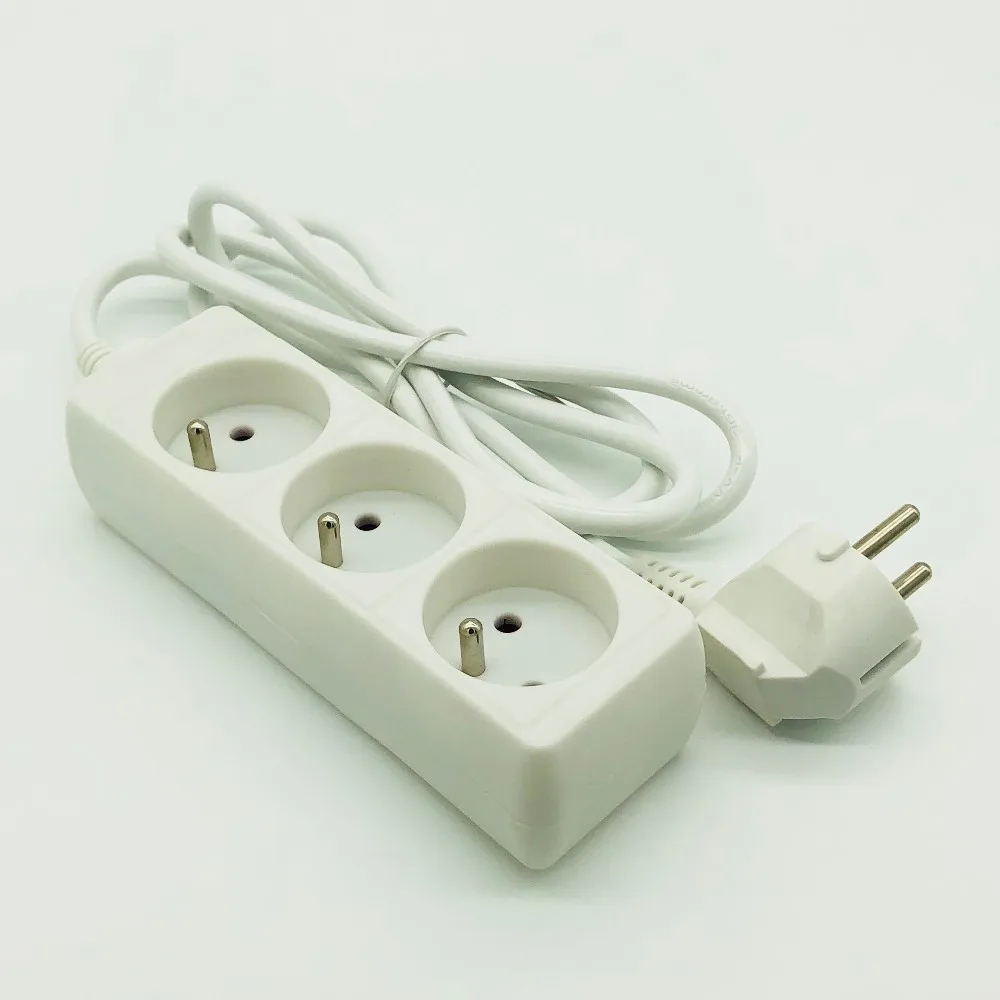 Heavy Duty French Plug 3 Ways Smart Power Strip Extension Plug Socket