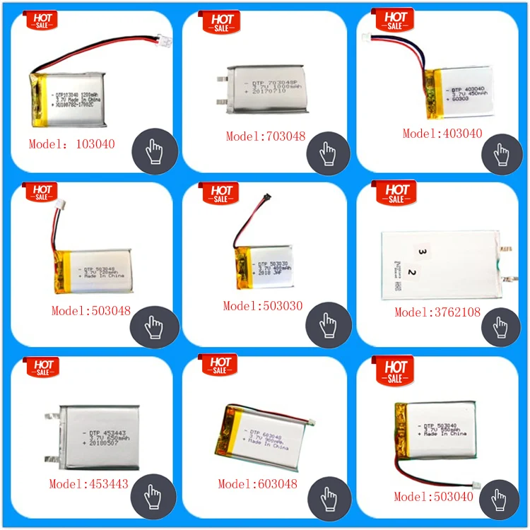 rechargeable lipo batteries 1800mah 3.7v lithium polymer battery 103450