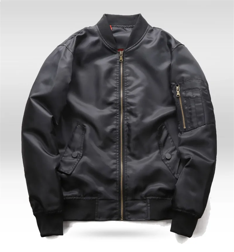 Wholesale Cheaper Orange Lining Stain Men Black Bomber ...