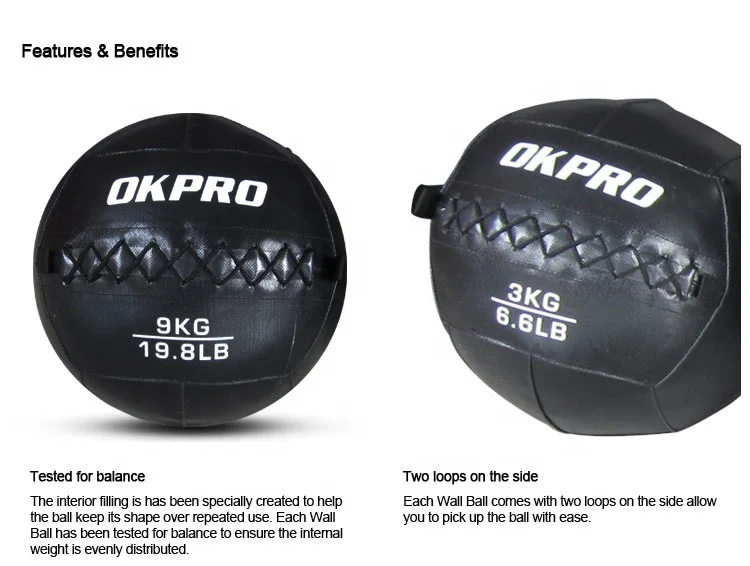 Okpro Gym Fitness Soft Medicine Ball/cross-training Wall Balls - Buy ...