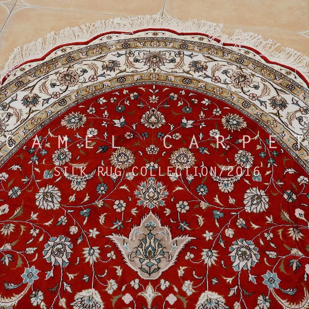 Red Oval Rug Silk Factory Price With Fine Quality Handmade Carpet Buy
