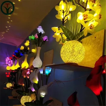 Beautiful 21 Leds 16pcs Orchid Flower Vase Lamps Led Festival Light For Indoor Variable Lamp Shape Beautiful 21 Leds 16pcs Orchid Flower Vase Lamps Led Festival Light For Indoor Variable Lamp Shape