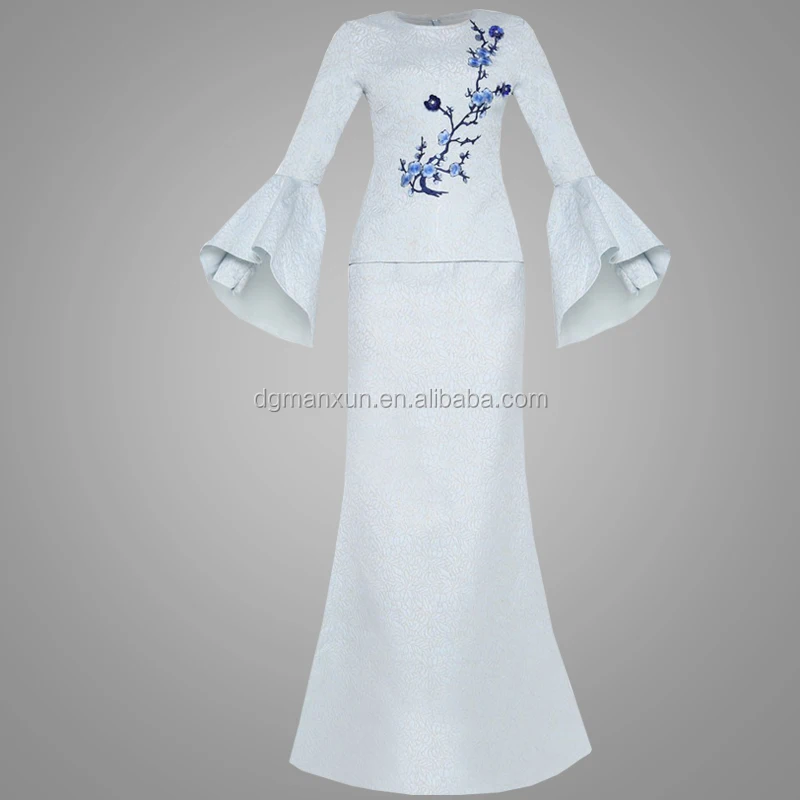 2017 Latest Abaya Designs Elegant Popular Flare Sleeve Baju Kurung High Quality Embroidery Muslim Malaysia Abaya For Wome (6).jpg