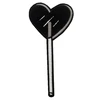 Custom Black Heart Chenille Patches Sewn on Backing for