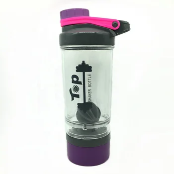 shaker bottle with storage compartment
