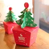 Christmas Tree Shaped Paper Candy Box Gift Boxes with Bell Trinket