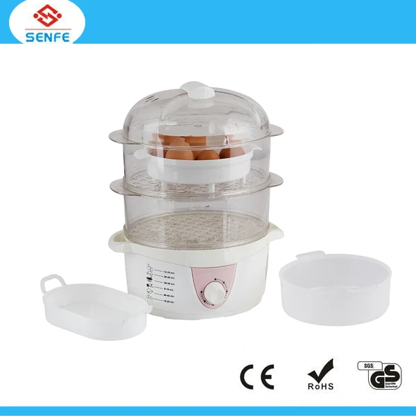New 600w 2 Layer Baby Electric Food Steamer Plastic Vegetable Steamer