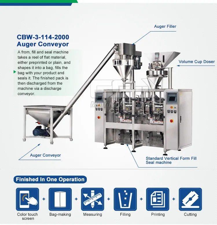 Automatic screw metering packaging Mixture system