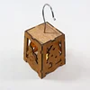 2019 Brand New Items Christmas Ornaments Hanging Wooden The Cartoon Santa Claus Mini Lanterns Button Cell Operated LED Lanterns