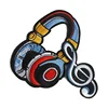 Full EmbroideredEarphone Headset Music Iron On Embroidered Clothes Patches For Clothing Stickers Garment Wholesale PE197
