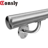AISI 304/316 stainless steel round post support side mounting post bracket for balcony handrail railing system design