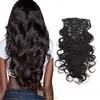 Man clip in thick human hair extensions,raw Indian curly black hair weave,small hair extension snap weave