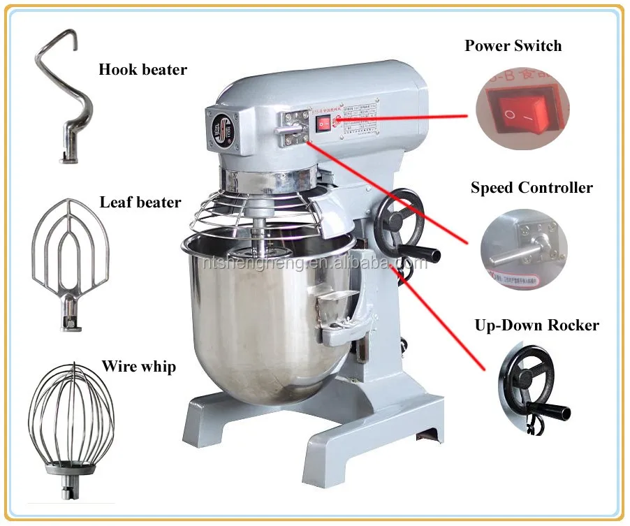 Commercial Stainless Bakery Equipment Spar Mixer 15l Mixer