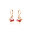 90035 white stone flower earrings imported from China, zircon earring