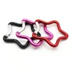 Fashion style colorful mini star shaped aluminum carabiner snap hook backpack hook