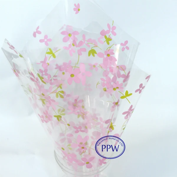 Baby's Breath Printed Cellophane Wrapping Paper/ Cellophane Paper Roll
