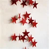 Birthday party decorated colorful star bunting flash gold printed custom bunting flags
