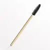 Factory sells high quality eco Bamboo handle cosmetic eyelash brush applicator bamboo mascara stick