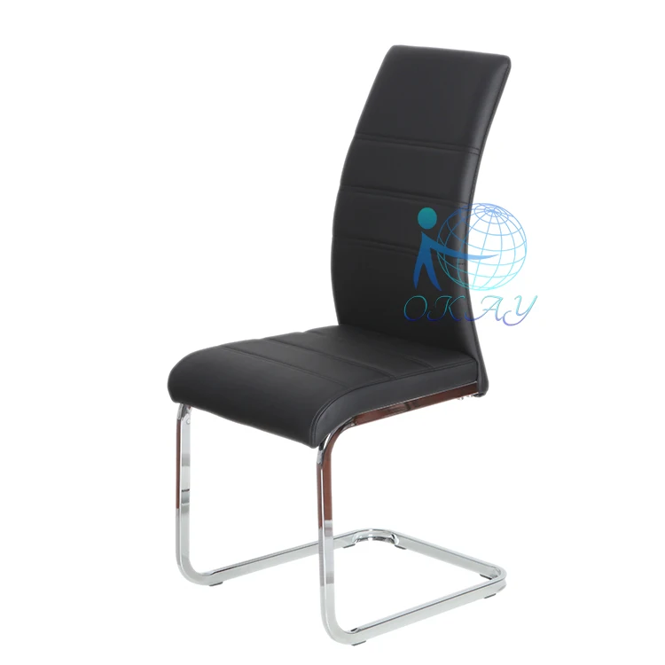 Black Leather Z Shape Stainless Steel Modern Dining Chairs - Buy Modern