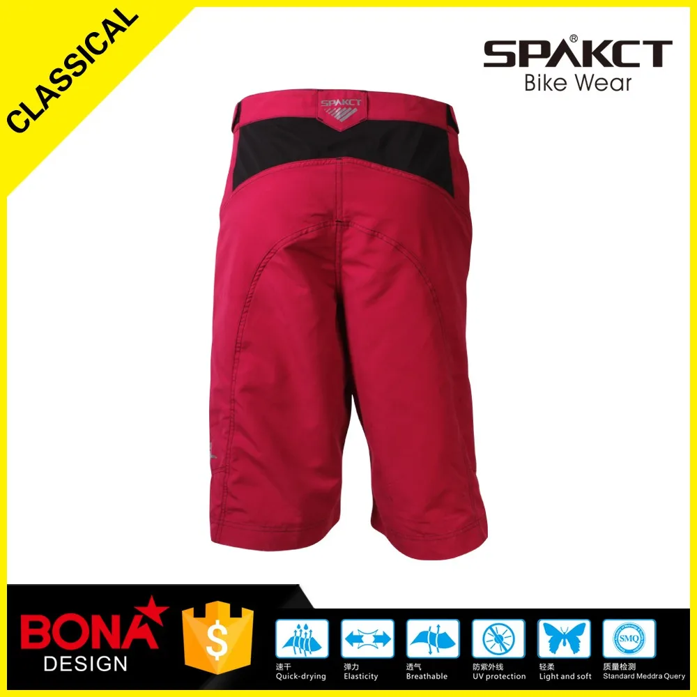 hot sale high performance loose design red 3/4 cycling pants