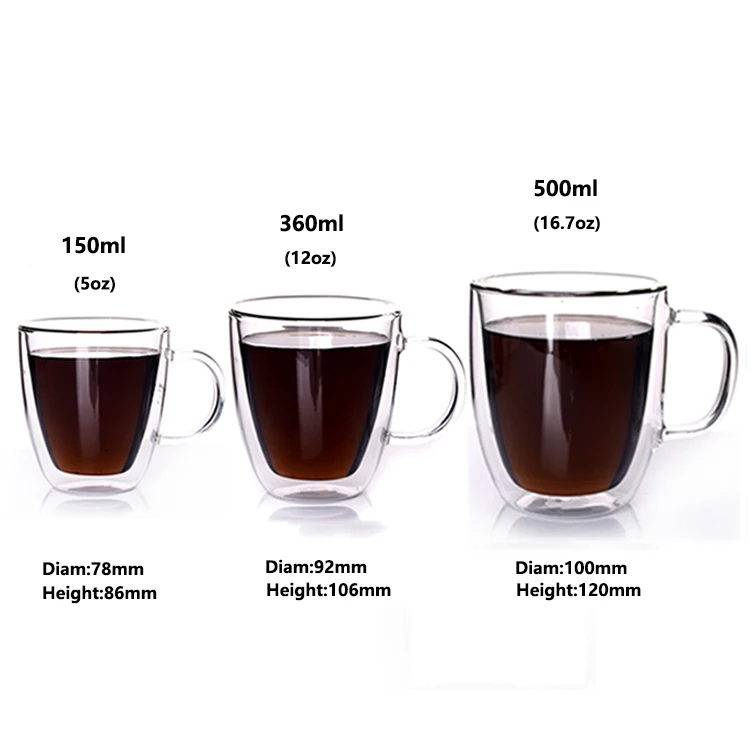 150ml Double Wall Glass Cup With High Borosilicate Glass Buy