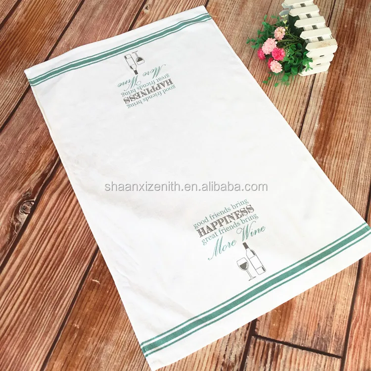 Wholesale 100% polyester cotton blank sublimation tea towel for printing white flour sack kitchen tea towels