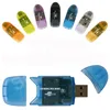 6 port all in 1 USB 2.0 Mini Transparent Multifunction CF TF SD XD MS Multi-card Memory Card Reader AdapterHigh Speed mini Micro