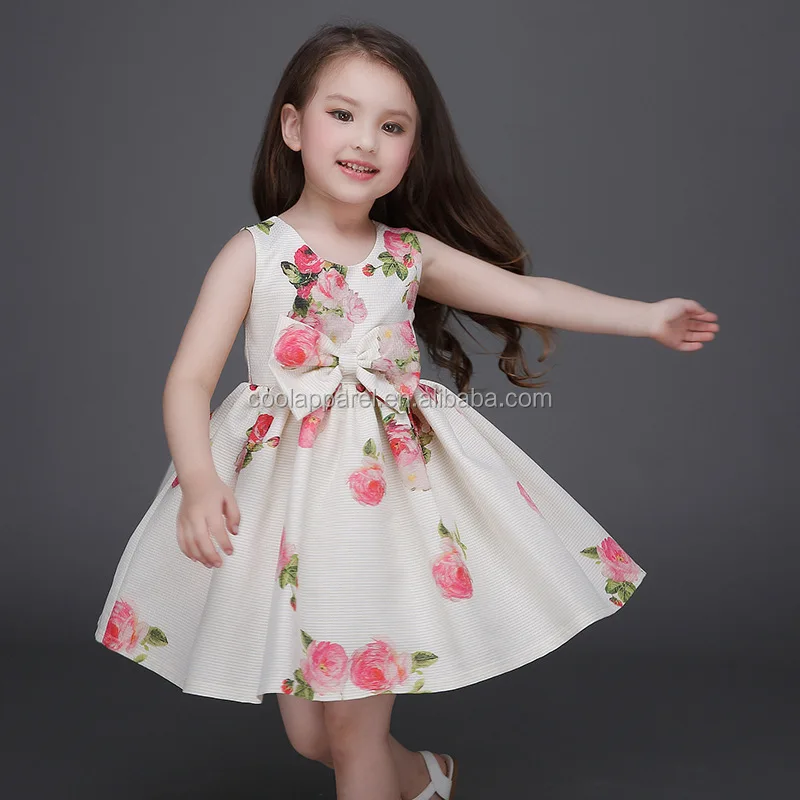 2017 New Model Girl Dress For Party One Piece Girls Frock Patterns ...