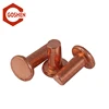 copper Metric Flat head solid rivets