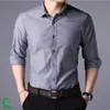 L057 Man Oxford Long Sleeve Slim Fit Solid Shirts