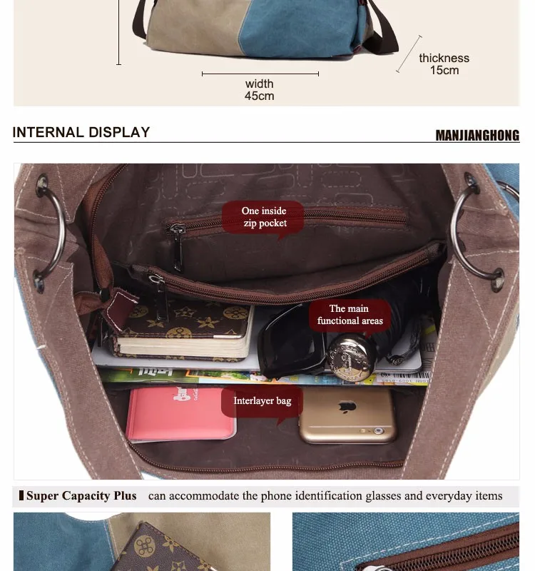 Fashion women's document handbags with interlayer bag
