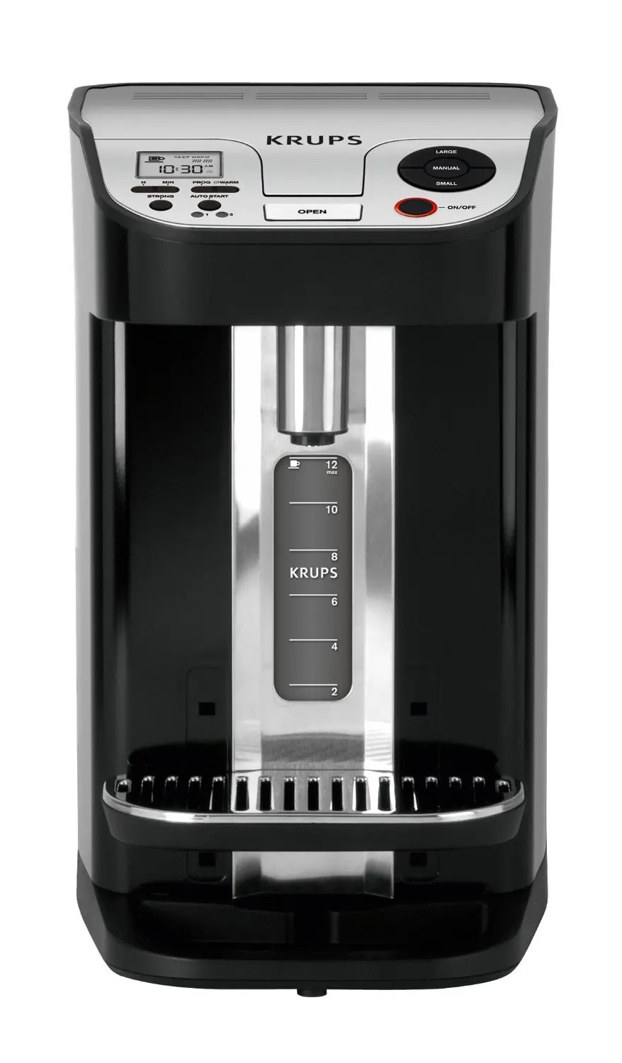 ... krups km9008 cup on request programmable coffee maker with precise  warming technology 12 cup black ...